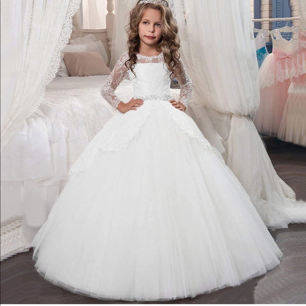WHITE - Princes Long sleeves dress